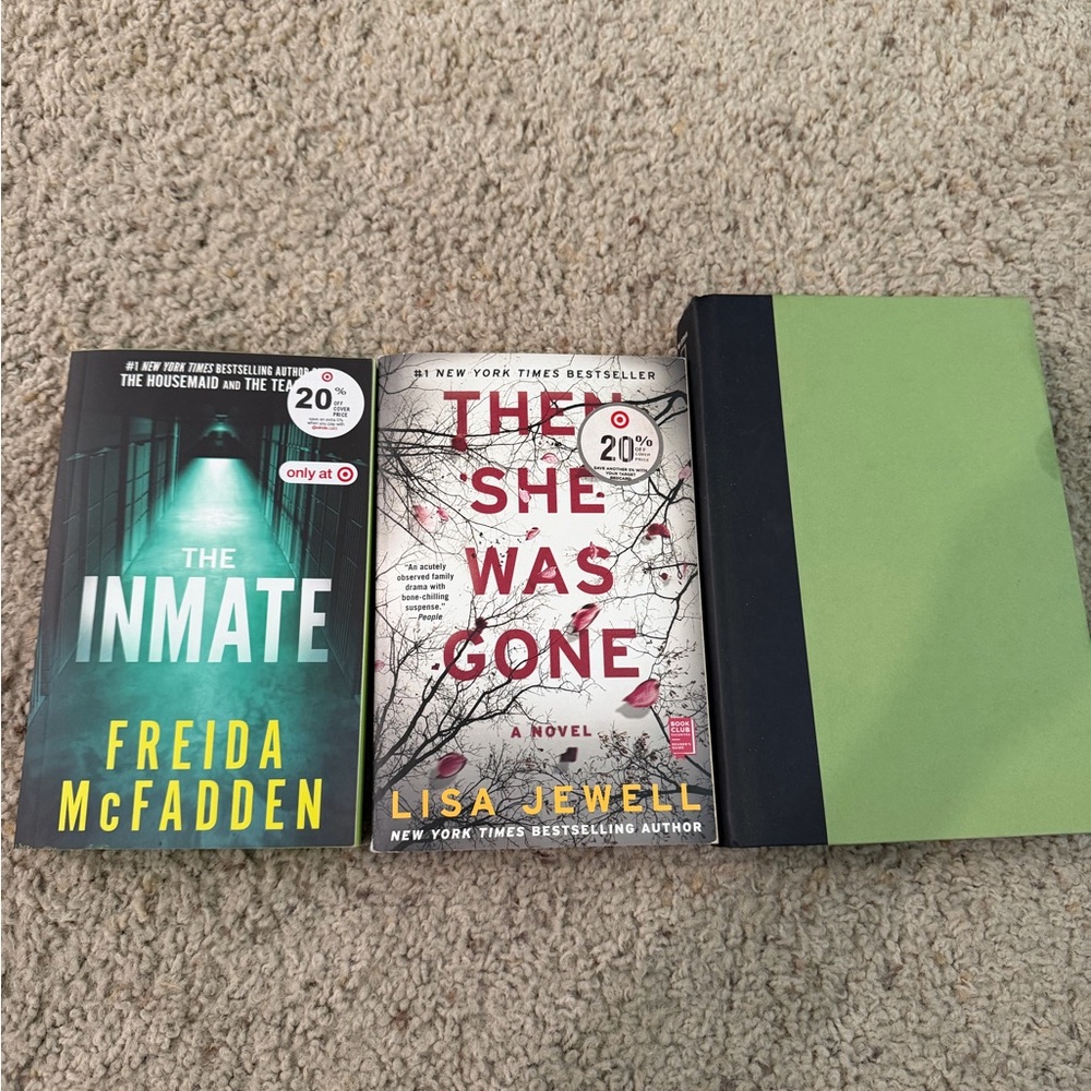 Set of Paperback Novels: The Inmate, Then She Was Gone, Middle of the Night